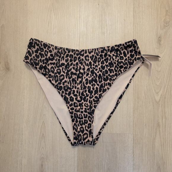 Victoria's Secret Tan Brown Cheetah Print Swim Bathing Bikini Bottoms Size XL - Picture 1 of 6